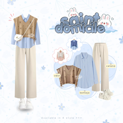 1 Set One Set Vest Setelan Wanita Kekinian Outfit Pantai Wanita Hijab - KA55