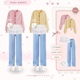 KUKI OUTFIT - Oneset Wanita 3in1 Outfit Aesthetic Nonton Konser KR02