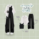 One Set Wanita Korean Style 3in1 OOTD Kekinian - KK96