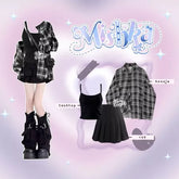 Setelan Y2K Oneset 3in1 Korean Streetwear - KK219