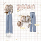 Kuki Outfit - Rainy Kuki One Set Setelan Remaja Dewasa Korean - KK239