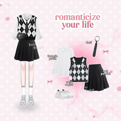 Oneset 4in1 Outfit American School Style - KK200