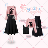 Oneset Cardigan Pita Setelan Murah Remaja Dewasa - KK216