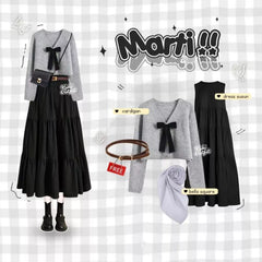 Marfie OOTD 1 Set Pakaian Wanita Setelan Rok Kekinian - KK227