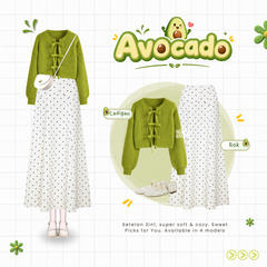 KUKI OUTFIT - Oneset Remaja 3in1 Style Anak Imut Kekinian Bahan Knit Outfit Terbaru KR05