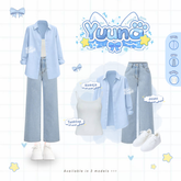 KUKI OUTFIT - Yuuna Oneset Wanita Classy Look Outfit Korean Style Kekinian KR01