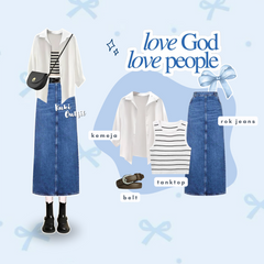 Outfit Set 3in1 Korean Style OOTD Santai - KK190