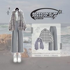 One Set Wanita Korean Style Outfit Hijab OOTD - KK80