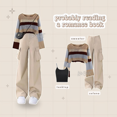 One Set Wanita Korean Style Outfit OOTD Hijab - KK116