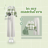 One Set Korean OOTD (Sweater, Celana, Hijab) - KK101