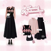 Kuki Outfit - Marsha Setelan Remaja Korean Style OOTD Kekinian - KK236