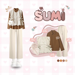 Sumi Outfit Wanita 1 Set Terbaru Setelan Wanita Kekinian - KA59