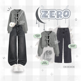 Kuki Outfit - Zero Outfit 1 Set Atasan Lengan Panjang One Set KA67