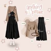 Oneset Dress OOTD Outfit Korean Style - KK199