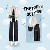 Kuki Outfit - One Set Wanita Korean Style Halter Outfit Murah - KK82