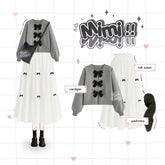Kuki Outfit - Mimi Setelan Outfit Hijab Satu Set Rok Oneset 3IN1 - KK241