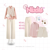 Kuki Outfit - Nixie Setelan Oneset Casual 3in1 Remaja Dewasa KA47