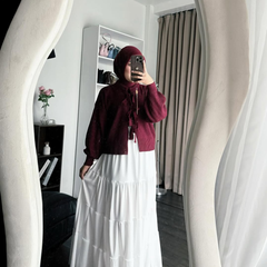 Luvwel 1 Set One Set Cardigan Ribbon Remaja Korean Style Wanita - KA44