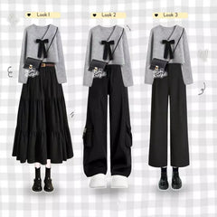 Marfie OOTD 1 Set Pakaian Wanita Setelan Rok Kekinian - KK227