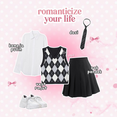 Oneset 4in1 Outfit American School Style - KK200