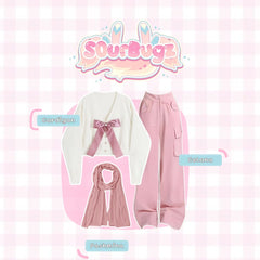 Oneset OOTD Outfit 3in1 Korean Style Setelan Remaja Dewasa - KK215