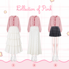 KUKI OUTFIT - Dollies One Set 2in1 Remaja Outfit Cute Pink Korean Setelan Trendy KR06