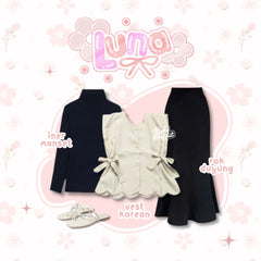 Zarena One Set Vest Style Paket OOTD Outfit Vintage Wanita - KA32