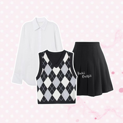 Oneset 4in1 Outfit American School Style - KK200