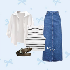 Outfit Set 3in1 Korean Style OOTD Santai - KK190