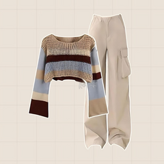 One Set Wanita Korean Style Outfit OOTD Hijab - KK116