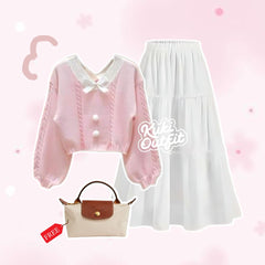 Oneset Premium FREE TAS Rok dan Atasan Wanita Korean Style - KK217