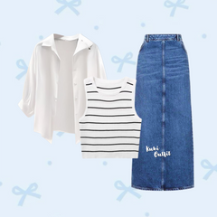 Outfit Set 3in1 Korean Style OOTD Santai - KK190