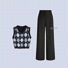 One Set Wanita Korean Style Outfit OOTD Kekinian Hijab - KK112