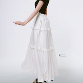 KUKI OUTFIT - Rok Wanita Ruffle Furing Bahan Cotton Yuvie Skirt