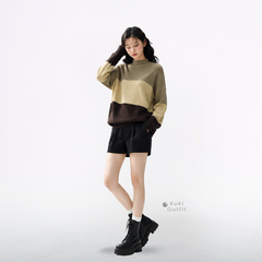 KUKI OUTFIT - Selene Sweater Rajut Wanita Oversize Longsleeve Soft Knit