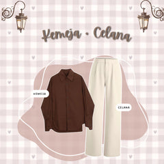 One Set 3 in 1 Outfit Wanita Kekinian Set Korean Style Remaja - LO56