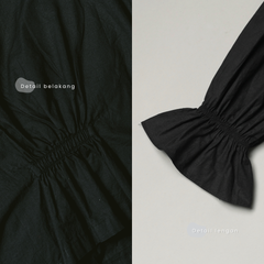 KUKI OUTFIT - Atasan Callista Ruffle Blossom Blouse Katun Poplin Lengan Panjang Casual