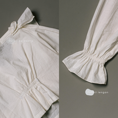 KUKI OUTFIT - Atasan Callista Ruffle Blossom Blouse Katun Lengan Panjang Casual