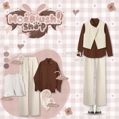 One Set 3 in 1 Outfit Wanita Kekinian Set Korean Style Remaja - LO56