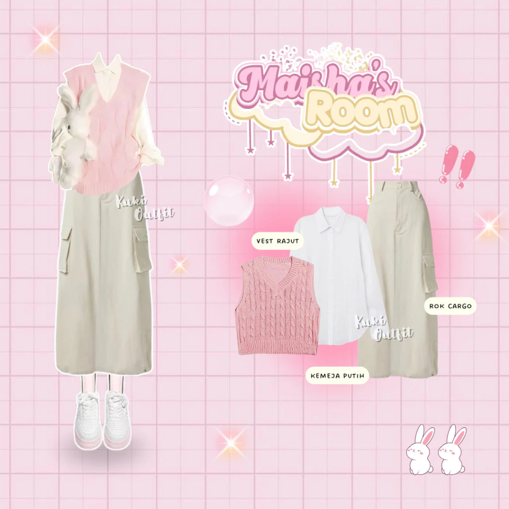 Oneset Cute OOTD Outfit Korean - KK209