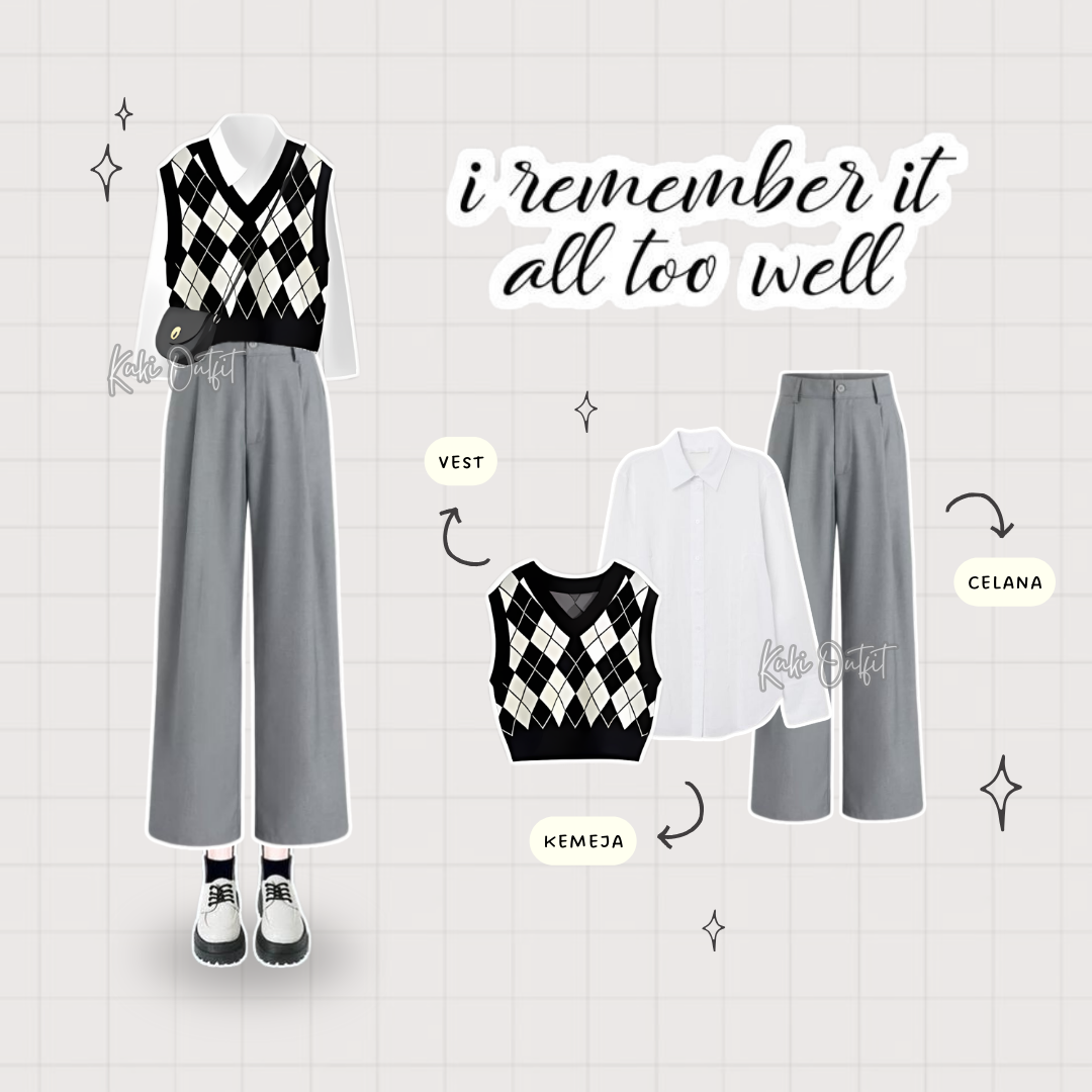 One Set Wanita Korean Style Kekinian Hijab - KK103