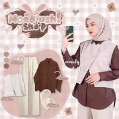 One Set 3 in 1 Outfit Wanita Kekinian Set Korean Style Remaja - LO56