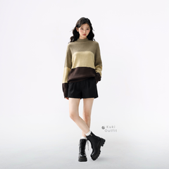 KUKI OUTFIT - Selene Sweater Rajut Wanita Oversize Longsleeve Soft Knit