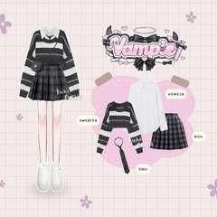 Outfit American School OOTD Perempuan - KK206