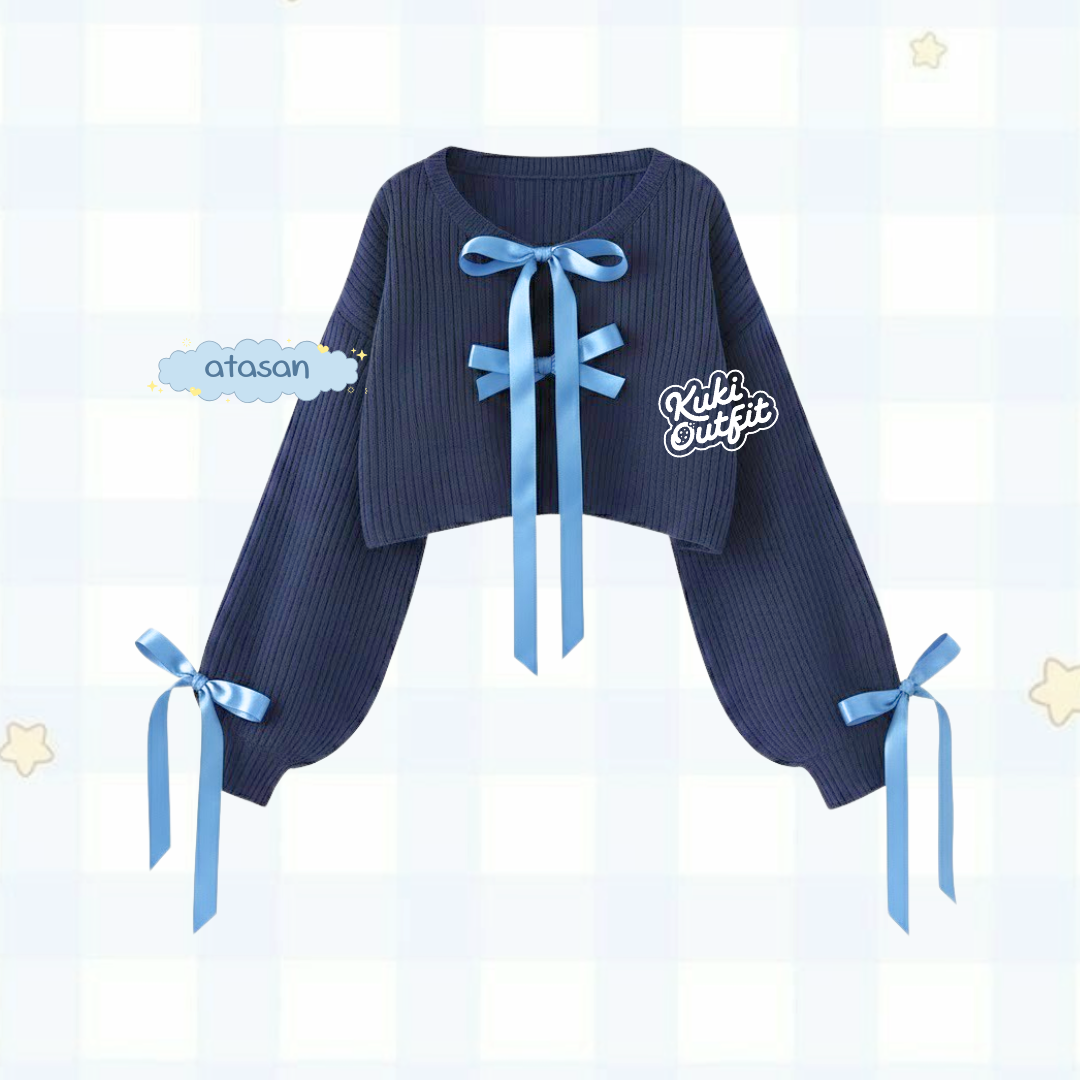 Kuki Outfit Cardigan Wanita Korea Style Oneset Birthday Party KA69