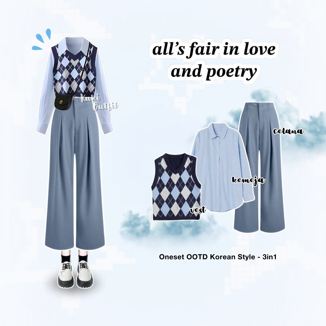 Oneset Korean Style Outfit K-Drama School - KK163