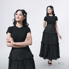 KUKI OUTFIT - Bawahan Wanita Bahan Soft Cotton With Furing Yuvie Skirt