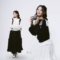 KUKI OUTFIT - One Set Atasan Bawahan Cantik Bahan Cotton Full Furing Bianca Set
