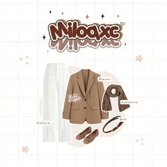 4IN1 Oneset Korean Style 1 Set Outfit Hijab Remaja Kekinian - LO12