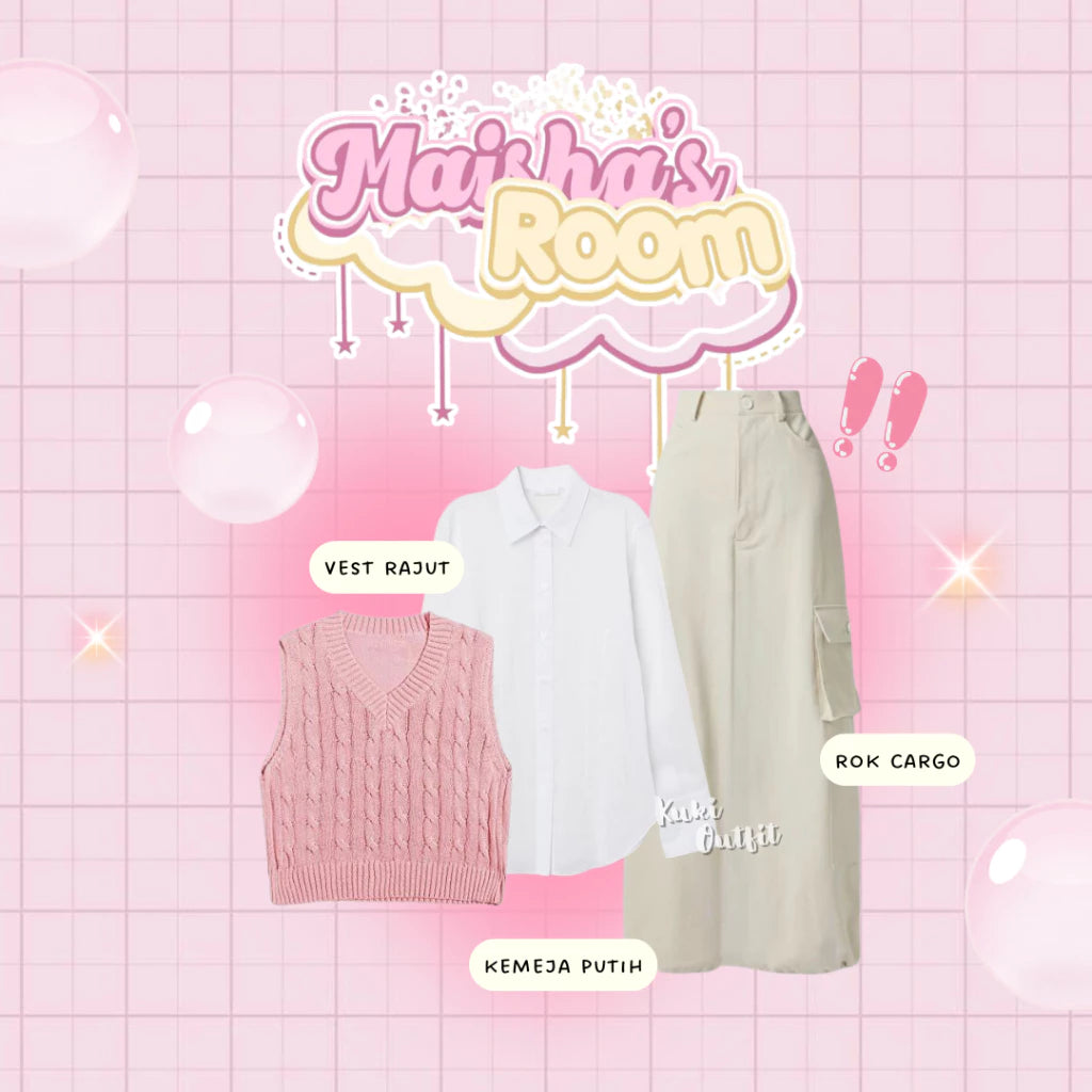 Oneset Cute OOTD Outfit Korean - KK209